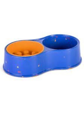 Dodo Bamboo Double Diner Dog Food Bowl Feeder